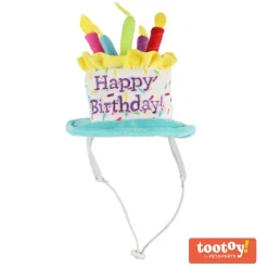 Tootoy! Birthday Hat Multicolor Tarta de Cumpleaños Peluche para perros Outlet