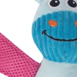 Tootoy! Chew Fetch It Hippo Azul y Rosa Peluche para perros Clearance