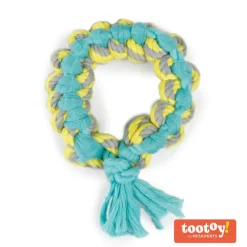 Tootoy! Chew Multi Ring Azul Mordedor de cuerda para cachorros Outlet