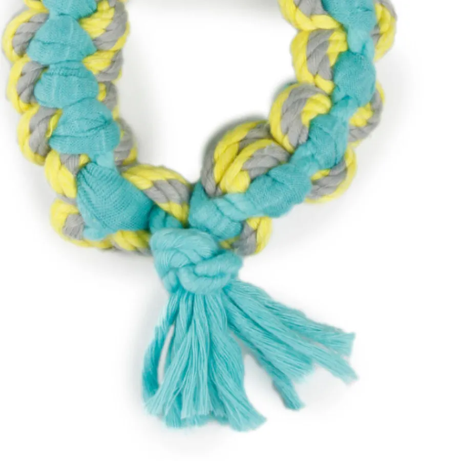 Tootoy! Chew Multi Ring Azul Mordedor de cuerda para cachorros Outlet