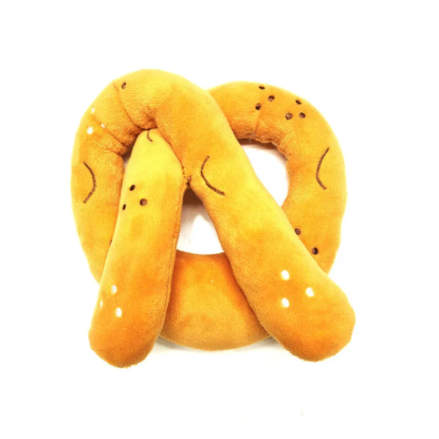 Tootoy! Comfort Baked Pretzel Cuddler peluche con sonido para perros Discount