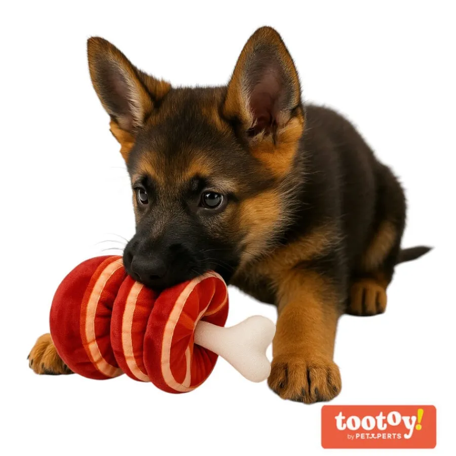 Tootoy! Comfort Beefy Thigh Cuddler peluche con sonido para perros Clearance