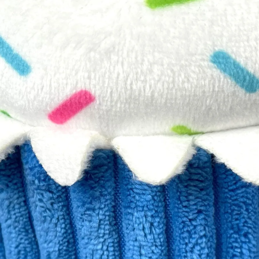 Tootoy! Comfort Birthday Cupcake Cuddler peluche con sonido para perros