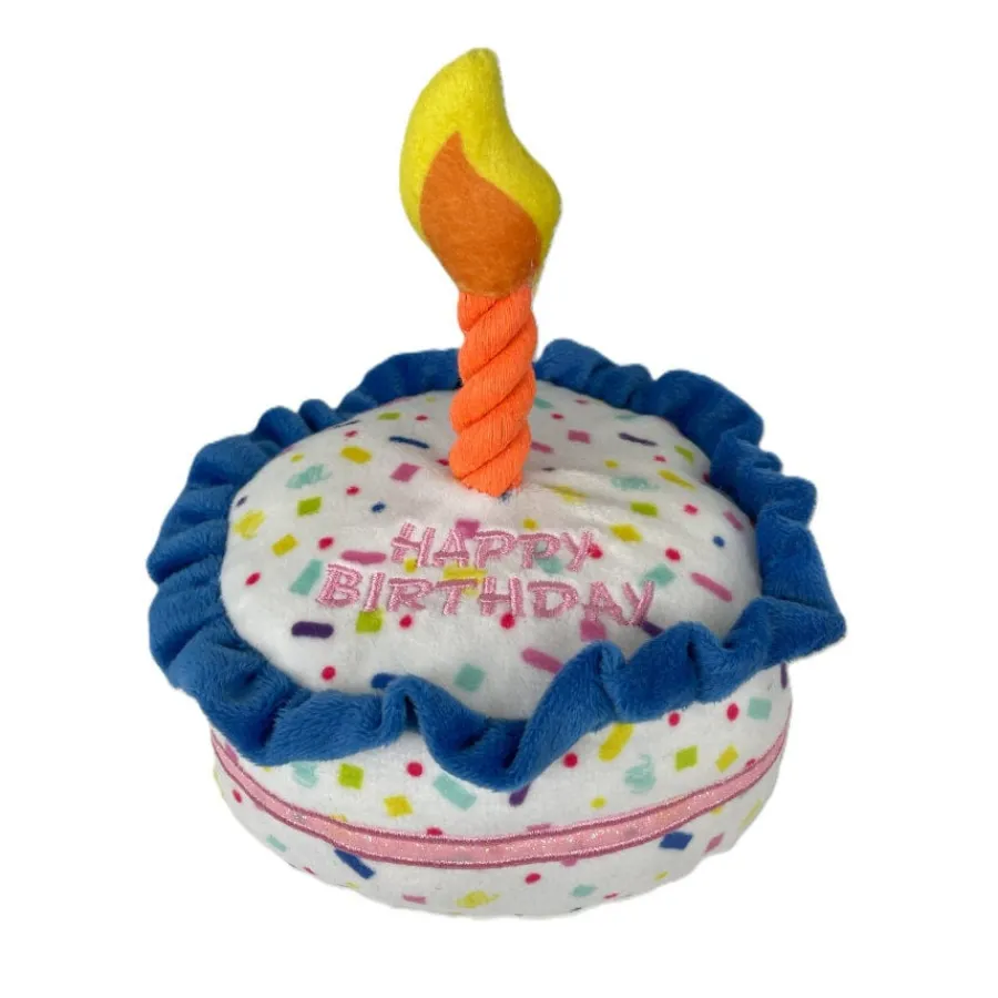 Tootoy! Comfort Brithday Cake Cuddler peluche con sonido para perros