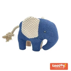 Tootoy! Comfort Denim Elephant peluche con sonido para perros Outlet