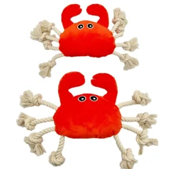 Tootoy! Comfort Fresh Crab peluche con cuerda para perros