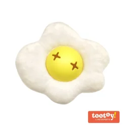 Tootoy! Comfort Fried Egg Cuddler peluche portagolosinas para perros Clearance
