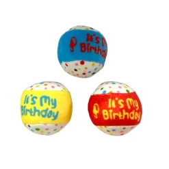 Tootoy! Comfort Happy Birthday Ball Set pelotas de tenis con sonido para perros Outlet
