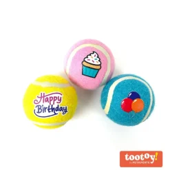 Tootoy! Comfort Happy Birthday Pack de pelotas para perro Sale