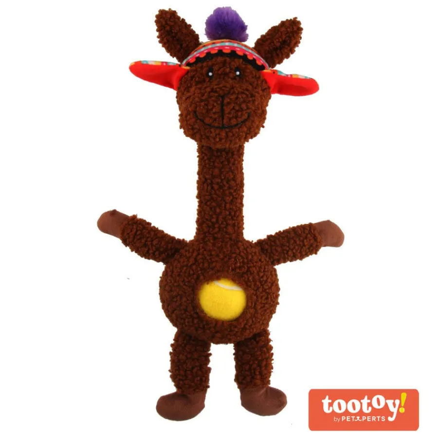 Tootoy! Comfort Long Neck Alpaca peluche con pelota para perros Best