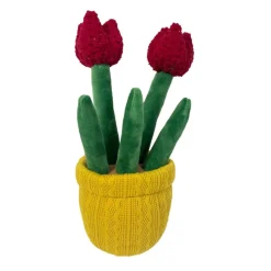 Tootoy! Comfort Red Tulip Plant Cuddler peluche con sonido para perros Best