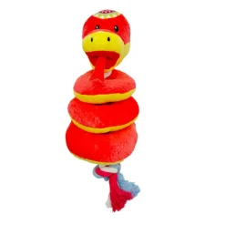 Tootoy! Comfort Ring Snake Cuddler peluche con cuerda para perros