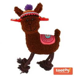 Tootoy! Comfort Rope Legs Alpaca peluche con cuerda para perros Online