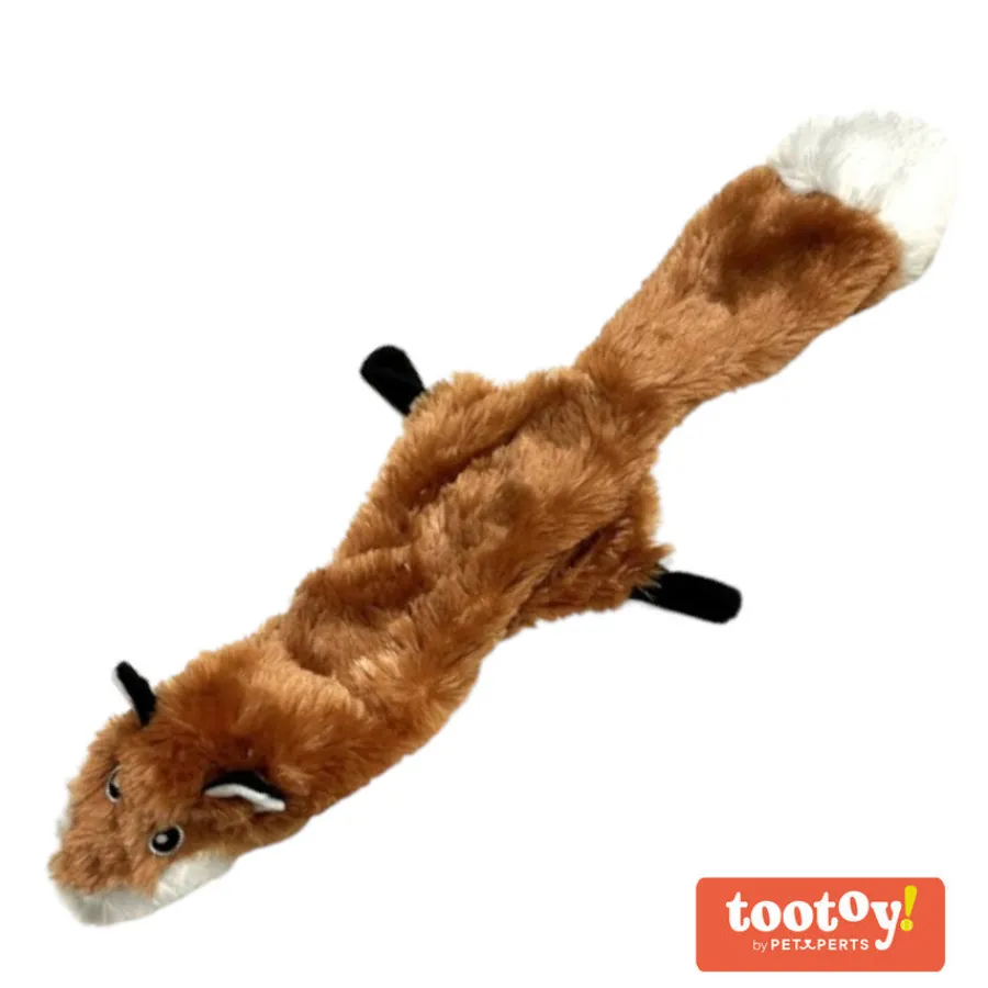 Tootoy! Comfort Skinny Fox peluche con sonido crujiente para perros Hot