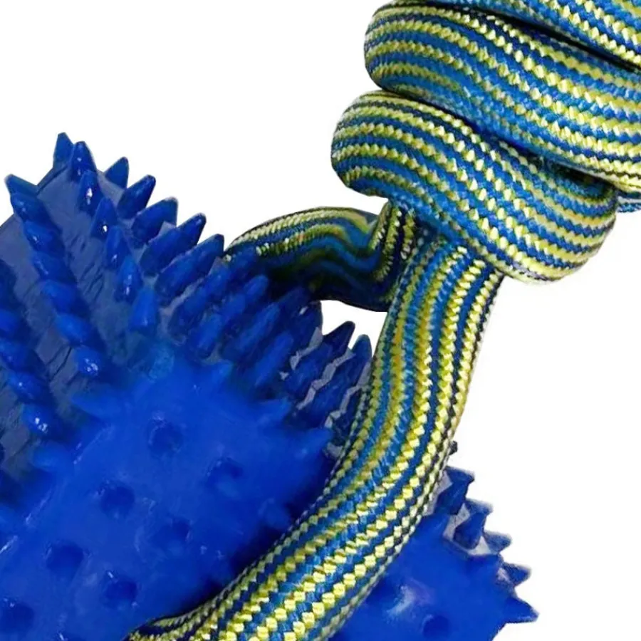 Tootoy! Pull Cube Rope juguete de cuerda con cubo de goma para perros Online