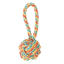Tootoy! Pull Handle Rope Ball Multicolor pelota de cuerda con asa para perros Discount