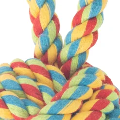 Tootoy! Pull Handle Rope Ball Multicolor pelota de cuerda con asa para perros Discount