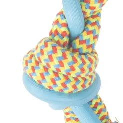 Tootoy! Pull Multi-texture Rope Azul Mordedor de cuerda para perro New