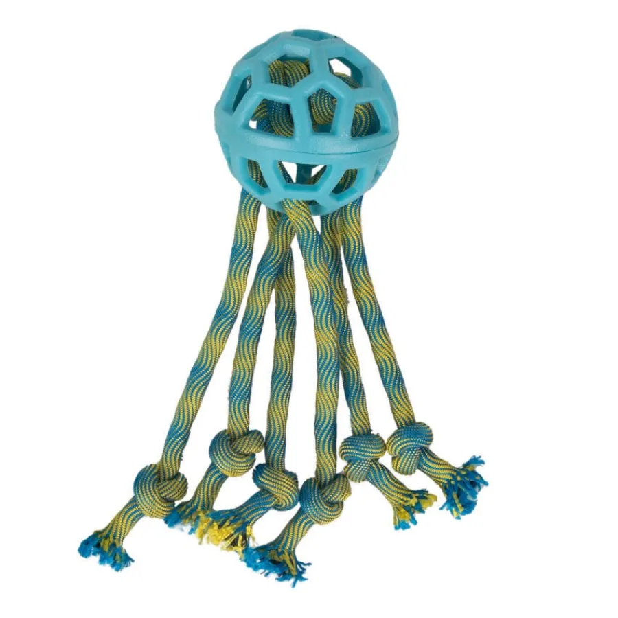 Tootoy! Pull Octopus Rope juguete de cuerda con pelota para perros Hot