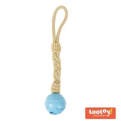 Tootoy! Pull Rope & Treatball Azul pelota con cuerda y portapremios para perros Outlet