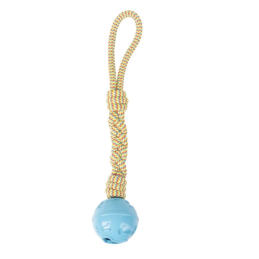 Tootoy! Pull Rope & Treatball Azul pelota con cuerda y portapremios para perros Outlet
