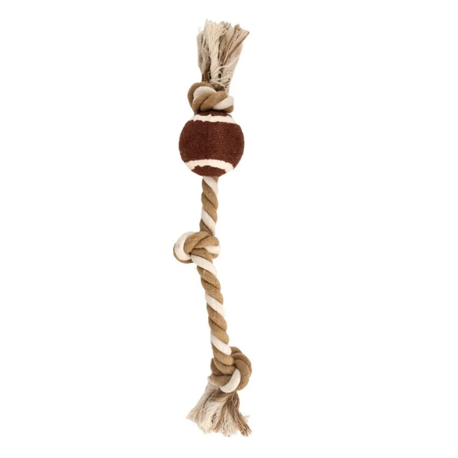 Tootoy! Pull RopeTennisball Natural pelota de tennis con cuerda para perros Clearance
