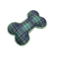Tootoy! Tartan Bone Cuddler Blue Hueso de Peluche para perros Sale