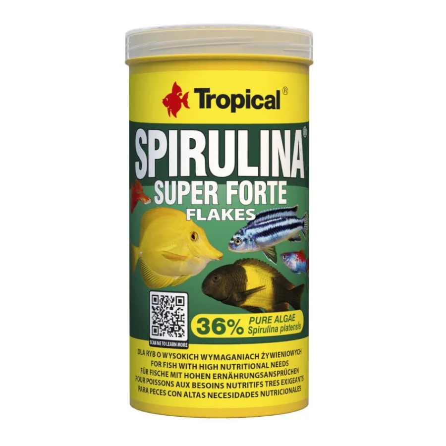 Tropical Super Spirulina Forte Flakes alimento para peces Clearance