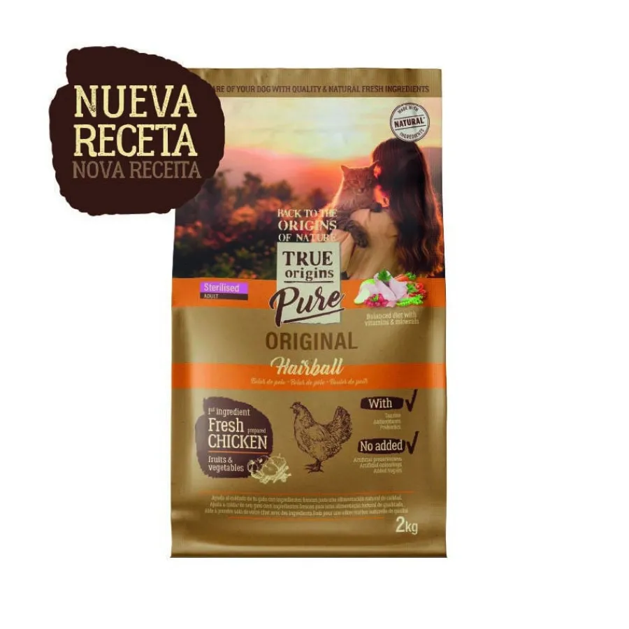 True Origins Pure Adult Sterilised Hairball pienso para gatos