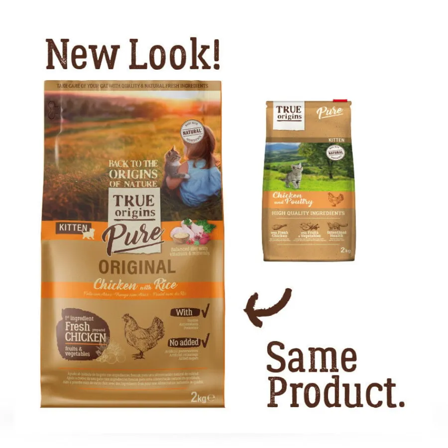 True Origins Pure Kitten Poultry Pollo pienso para gatos Online