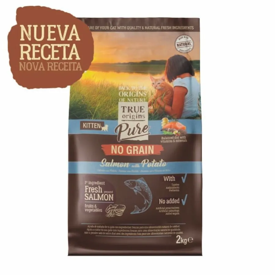 True Origins Pure Kitten No Grain Free Salmón pienso para gatitos Sale