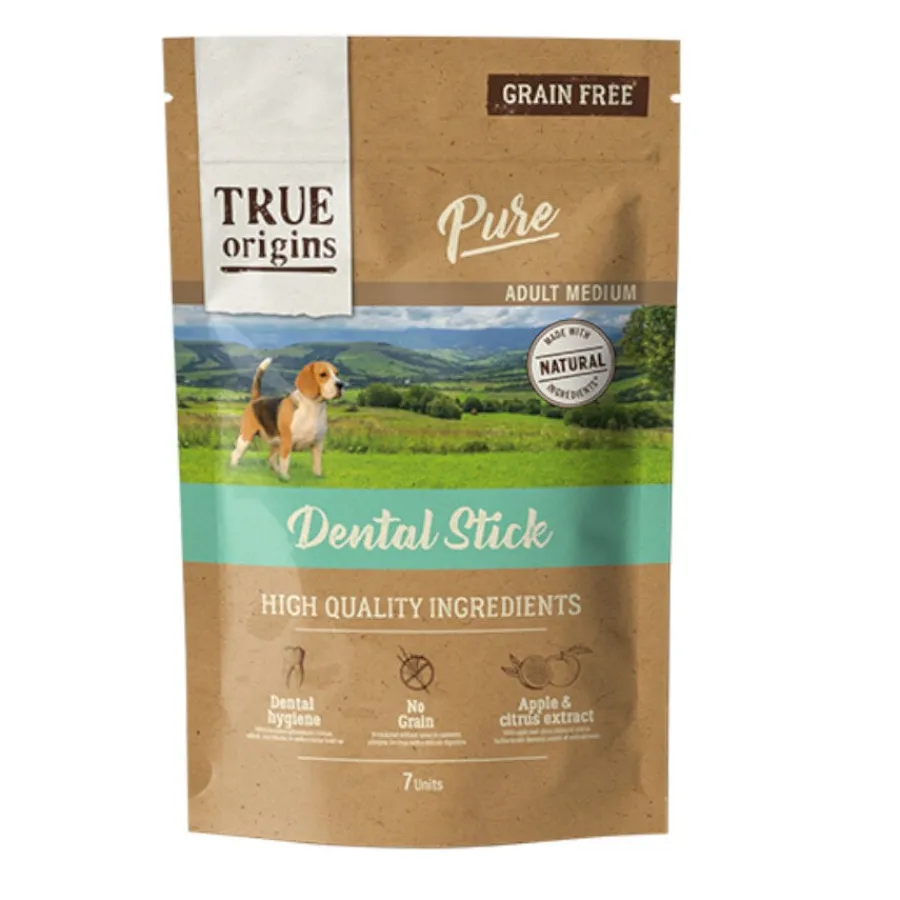True Origins Pure Medium Adult Snacks Dentales para perros Online