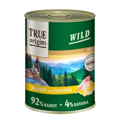 True Origins Wild Adult Conejo y Plátano lata para perros Best