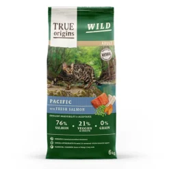 True Origins Wild Adult Pacific Salmón pienso para gatos New