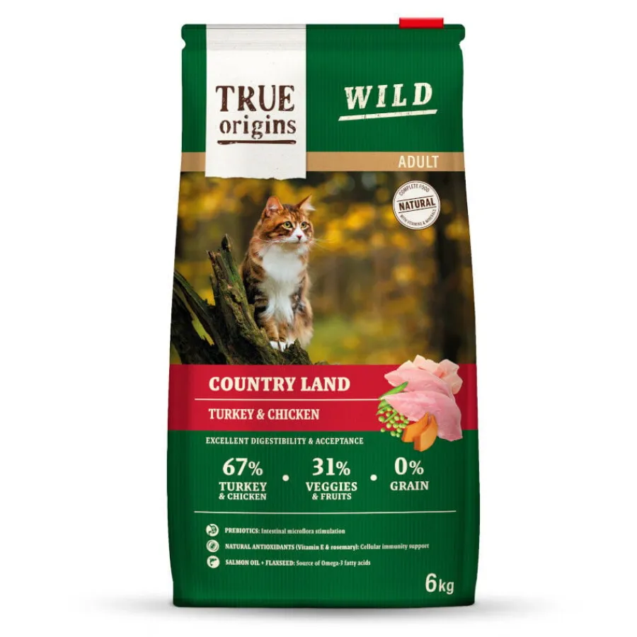 True Origins Wild Adult Pollo y Pavo Pienso para gatos Discount