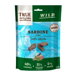 True Origins Wild Bocaditos Sardina y Eneldo para perros New