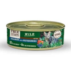 True Origins Wild Kitten Salmón y Arándanos lata para gatitos New