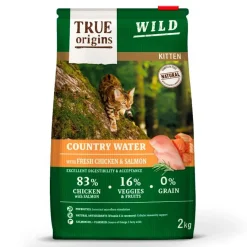 True Origins Wild Kitten Country Water Pollo y Salmón pienso Sale