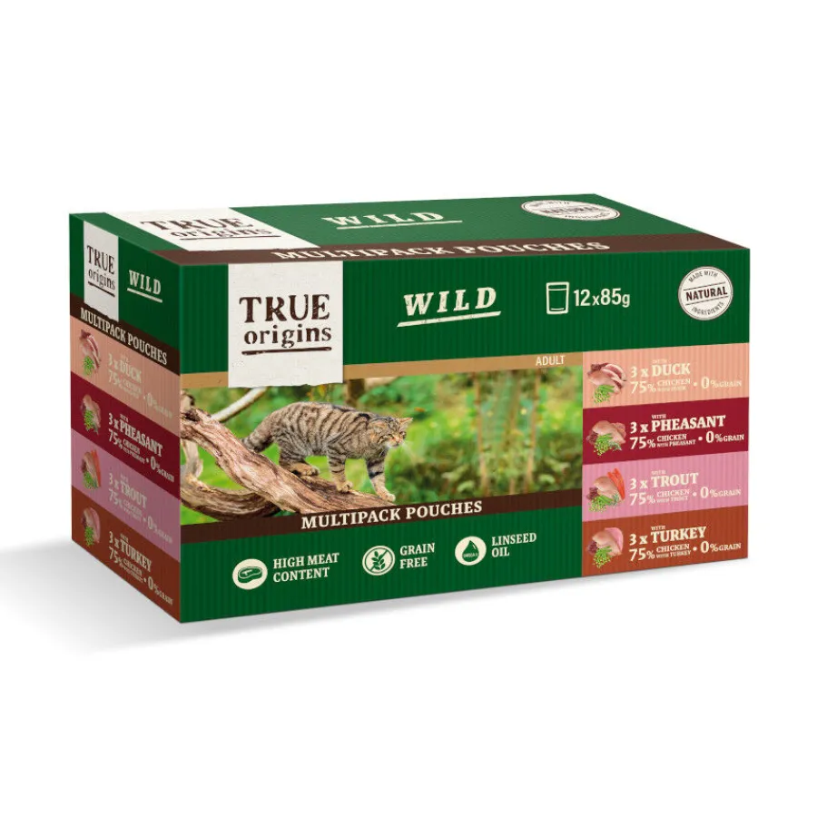 True Origins Wild Pouches Filete en Salsa para gatos Discount
