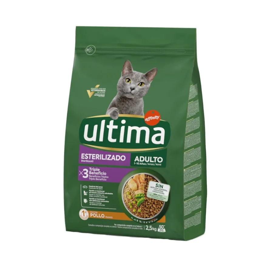 Ultima Pienso esterilizado con pollo para gatos adultos New