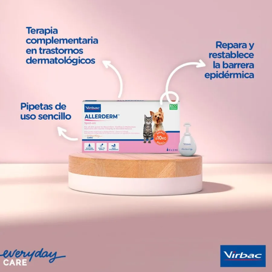 Virbac Allerderm spot on Pipetas dermatológicas para el cuidado de la piel Perros y Gatos. Outlet