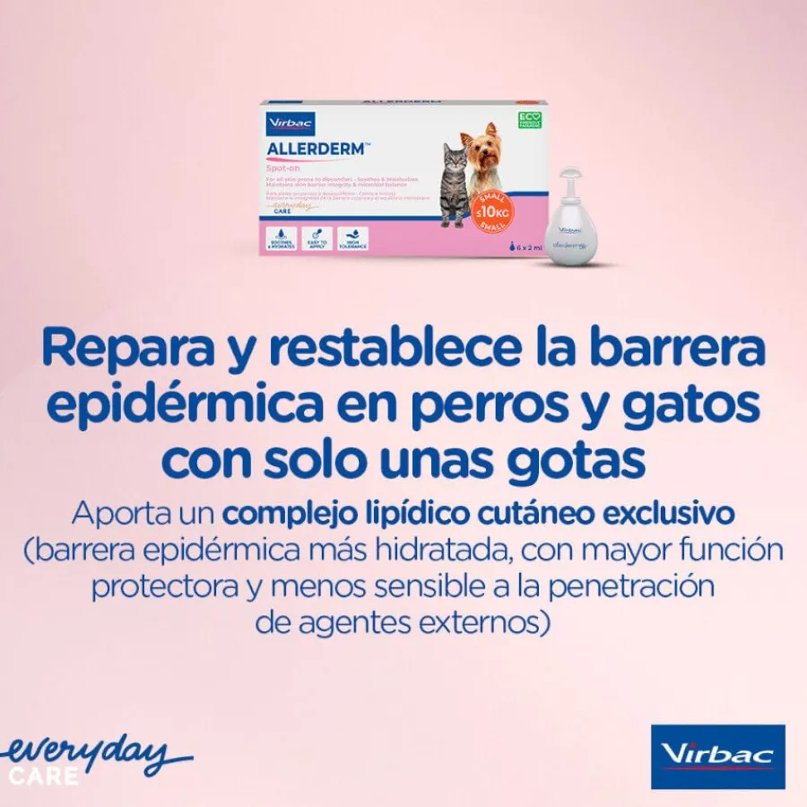 Virbac Allerderm spot on Pipetas dermatológicas para el cuidado de la piel Perros y Gatos. Outlet