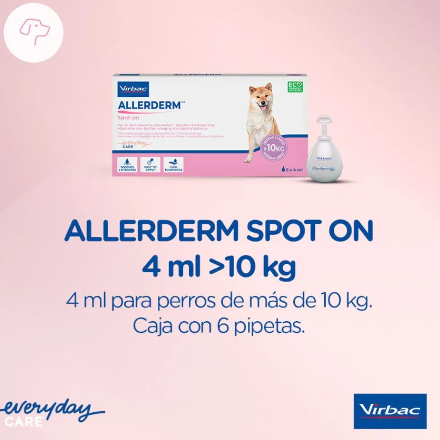 Virbac Allerderm spot on Pipetas dermatológicas para el cuidado de la piel Perros y Gatos. Outlet
