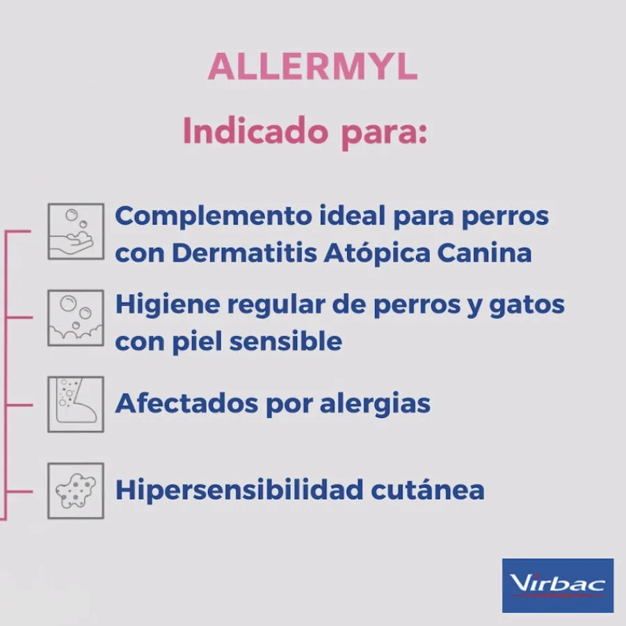 Virbac Allermyl Champú dermatológico para piel sensible de perros y gatos Discount