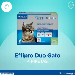 Virbac Effipro Duo Pipetas Antiparasitarias para gatos New