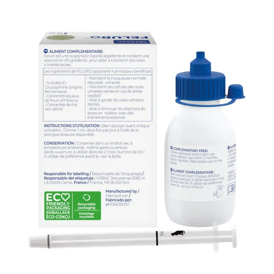Virbac Feluro Suplemento para gatos New