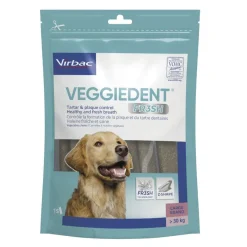 Virbac Snacks Dentales Veggiedent Fresh para perros de raza grande Clearance