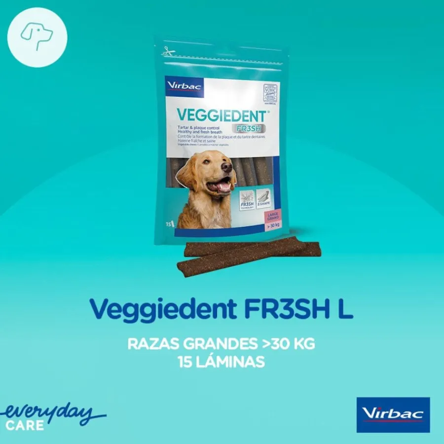 Virbac Snacks Dentales Veggiedent Fresh para perros de raza grande Clearance