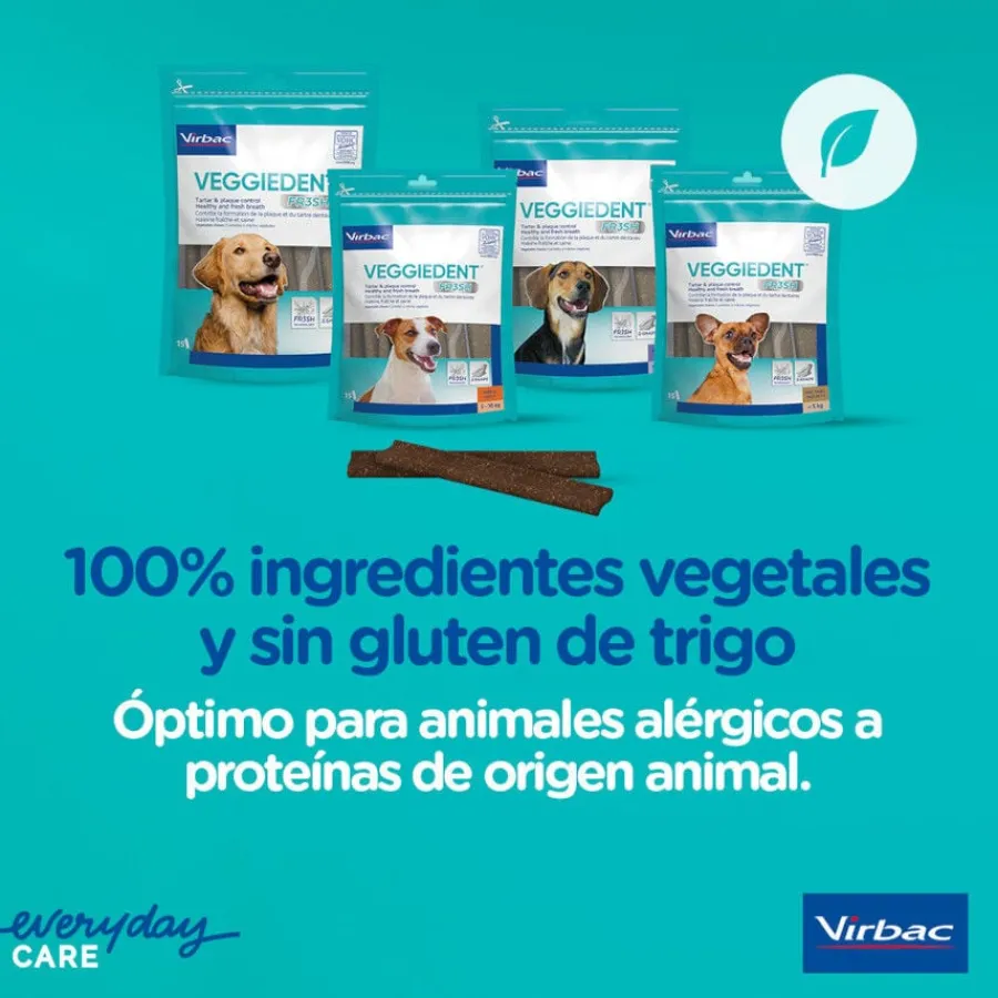 Virbac Snacks Dentales Veggiedent Fresh para perros de raza mediana Clearance