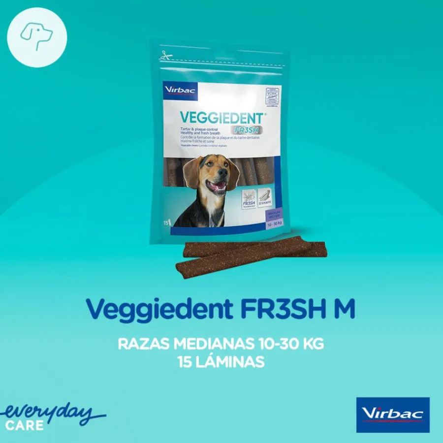 Virbac Snacks Dentales Veggiedent Fresh para perros de raza mediana Clearance